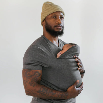 Babywearing T-Shirt Built-In Pouch Stretchy Cotton