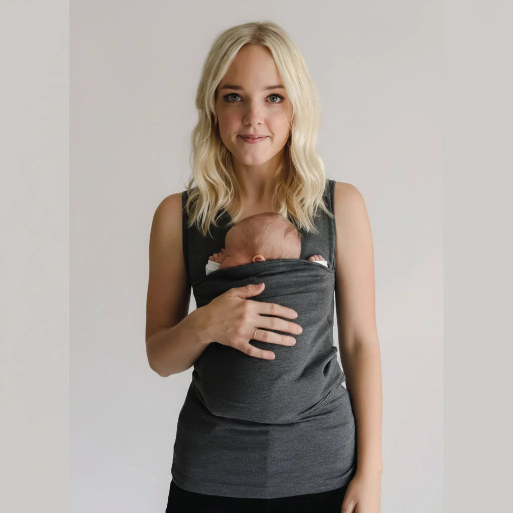 Babywearing T-Shirt Built-In Pouch Stretchy Cotton