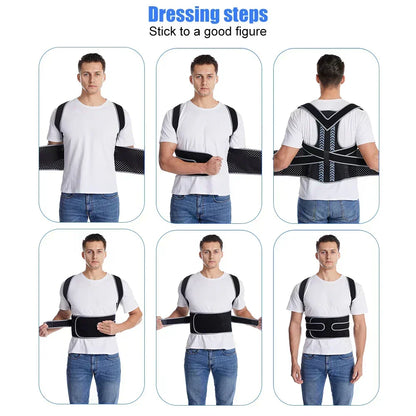 Back Brace Adjustable Breathable Mesh Lumbar Support