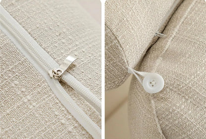 Back Support Cushion Adjustable Headrest Washable Cotton Cover