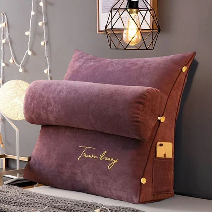 Back Support Pillow Ergonomic Wedge With Side Pocket
