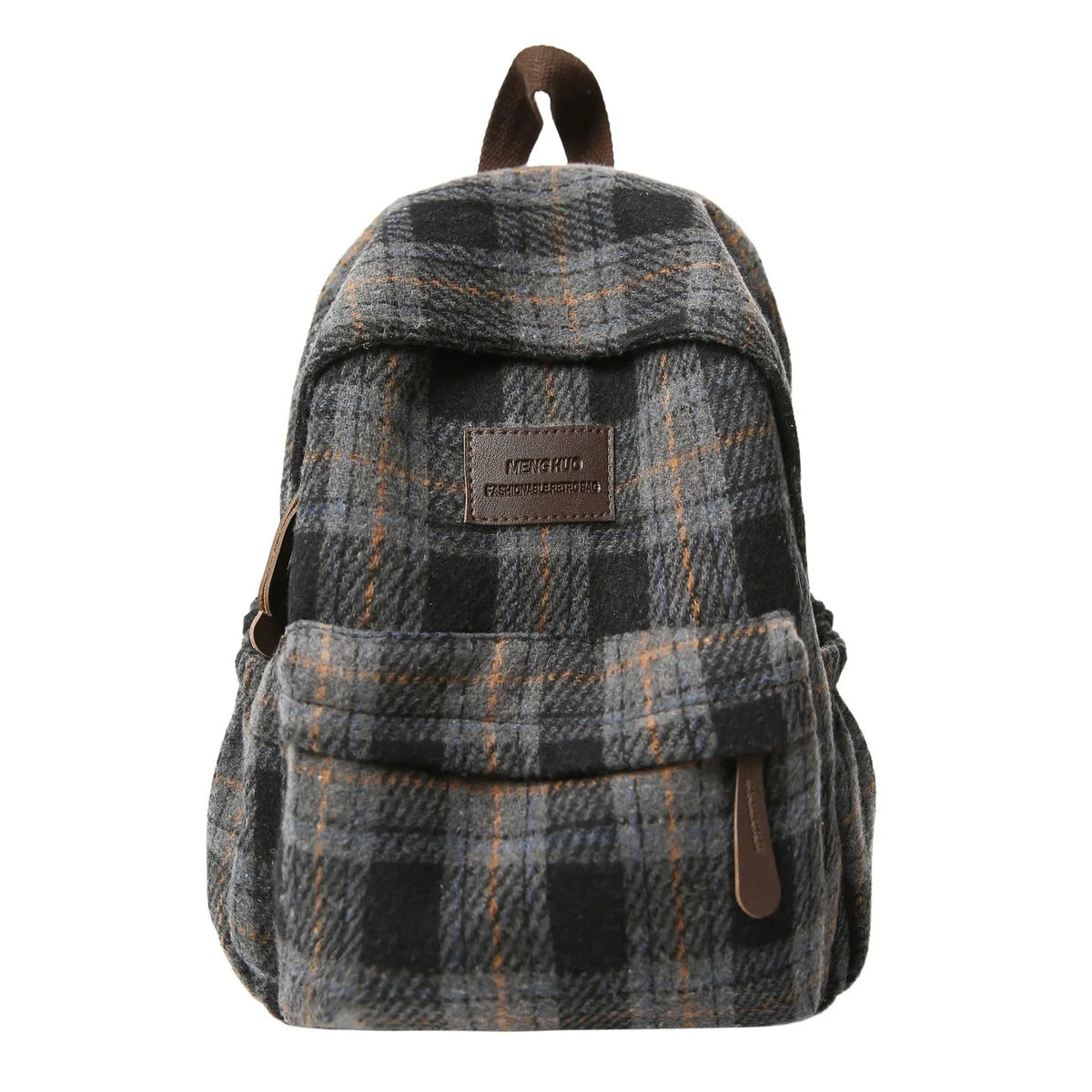 Backpack Plaid Stain-Resistant Padded Straps
