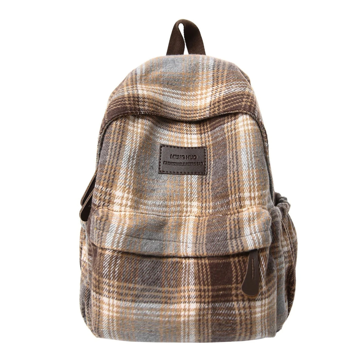 Backpack Plaid Stain-Resistant Padded Straps