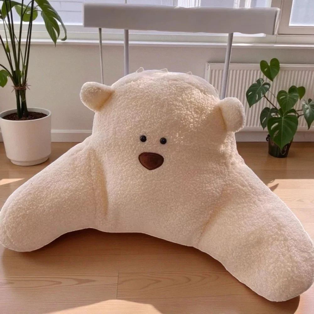 Backrest Cushion Teddy Shape Lumbar Support