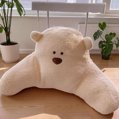 Backrest Cushion Teddy Shape Lumbar Support
