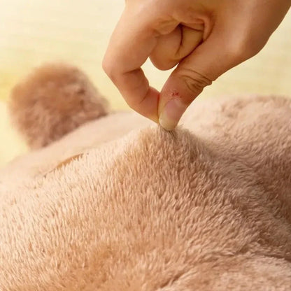 Backrest Cushion Teddy Shape Lumbar Support