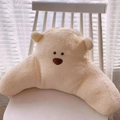 Backrest Cushion Teddy Shape Lumbar Support