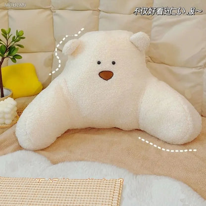Backrest Cushion Teddy Shape Lumbar Support