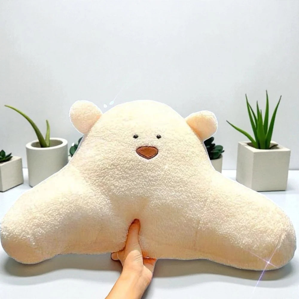 Backrest Cushion Teddy Shape Lumbar Support