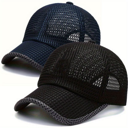 Baseball Cap Breathable Mesh Adjustable Curved Brim