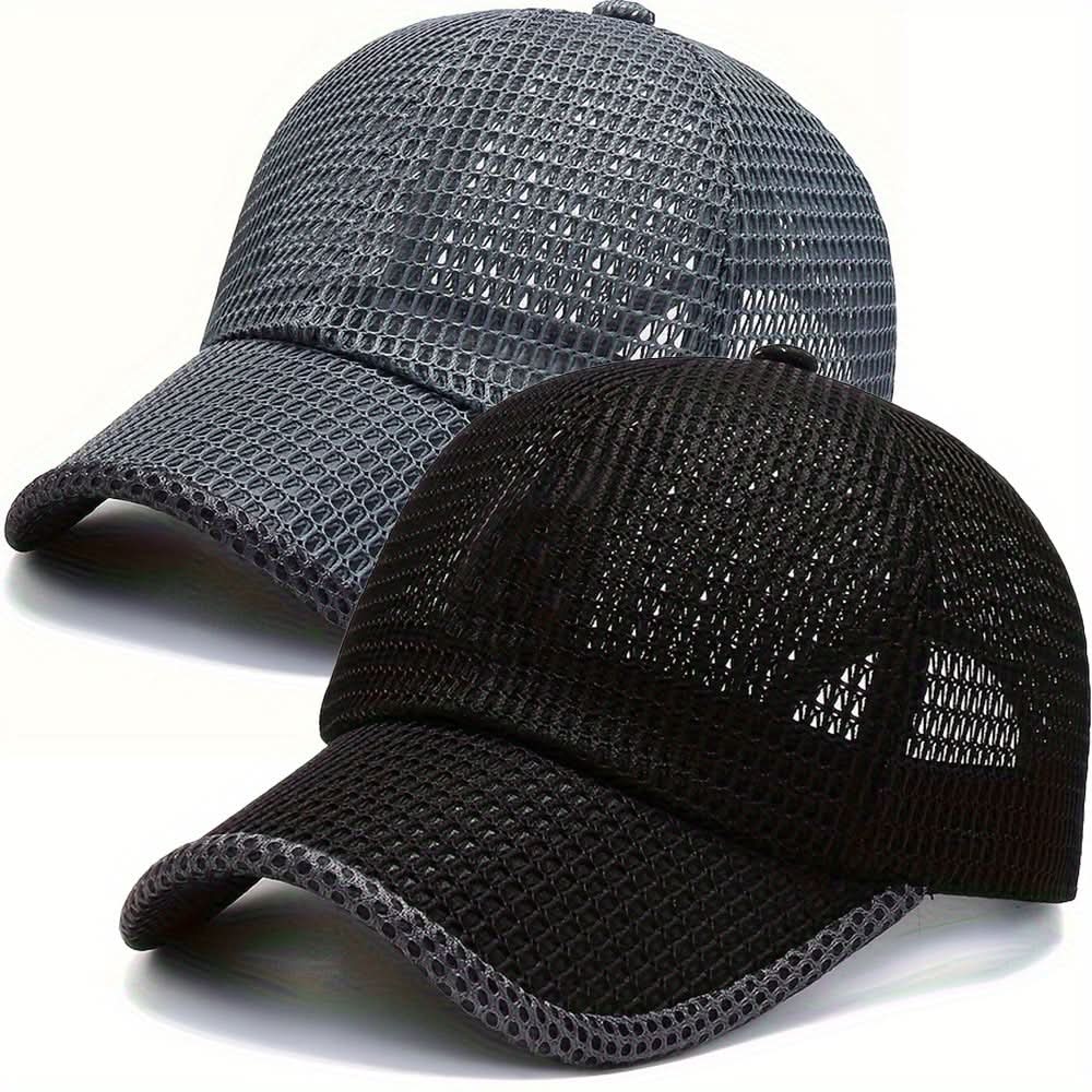 Baseball Cap Breathable Mesh Adjustable Curved Brim