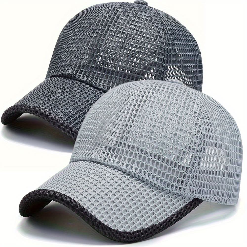 Baseball Cap Breathable Mesh Adjustable Curved Brim