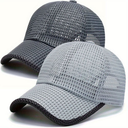 Baseball Cap Breathable Mesh Adjustable Curved Brim