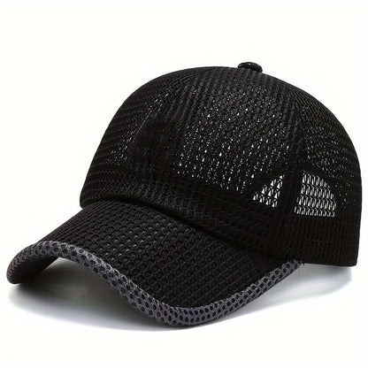 Baseball Cap Breathable Mesh Adjustable Curved Brim