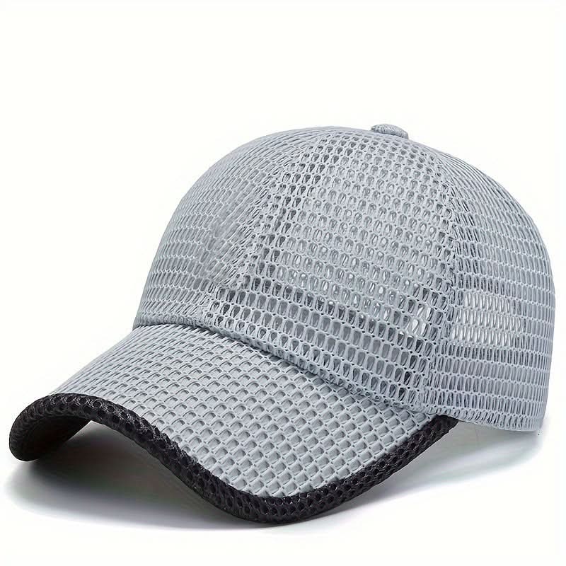 Baseball Cap Breathable Mesh Adjustable Curved Brim