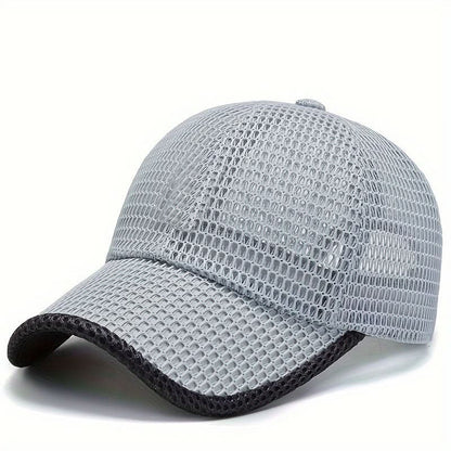 Baseball Cap Breathable Mesh Adjustable Curved Brim