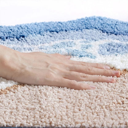 Bath Mat Absorbent Microfiber Non-Slip Backing