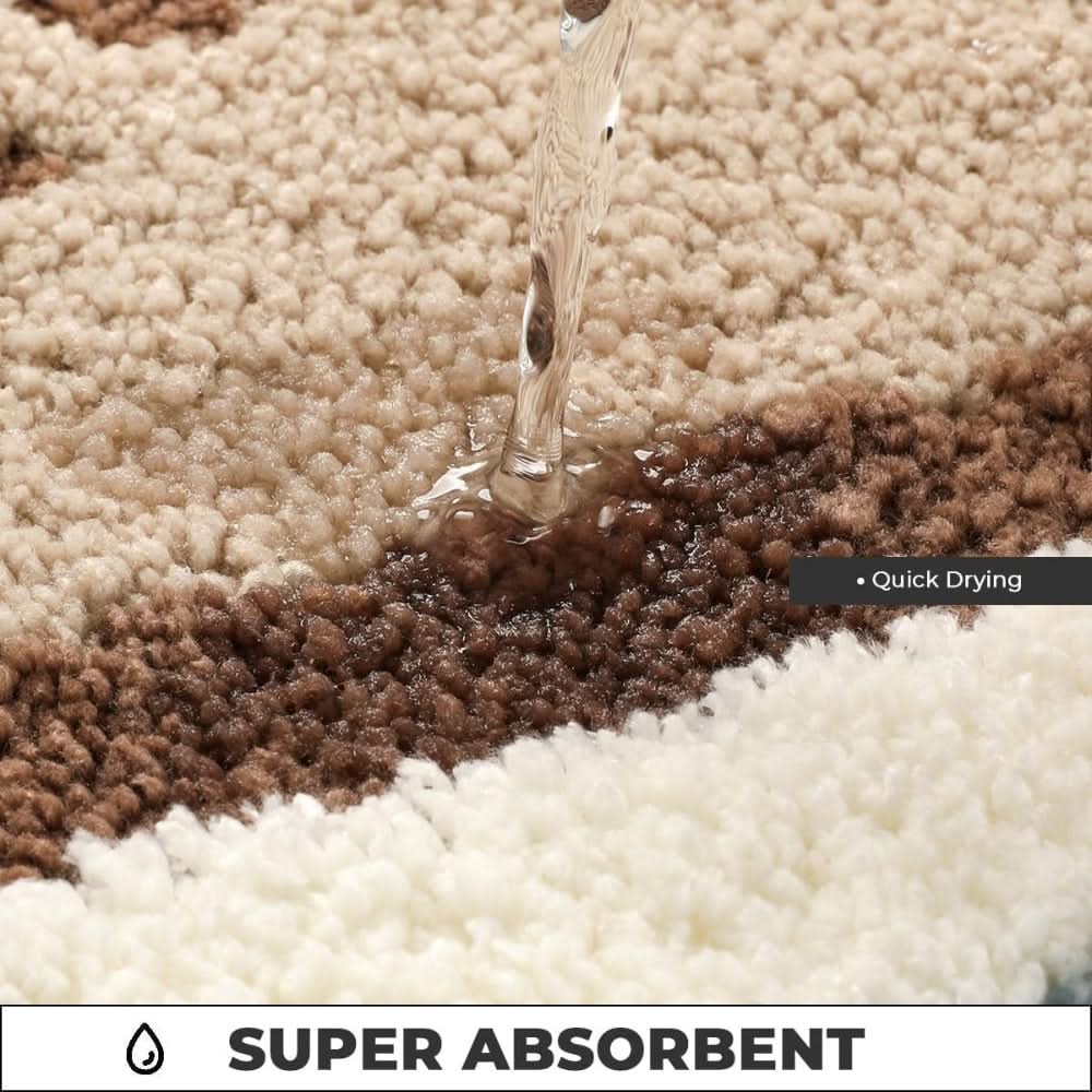 Bath Mat Absorbent Microfiber Non-Slip Backing