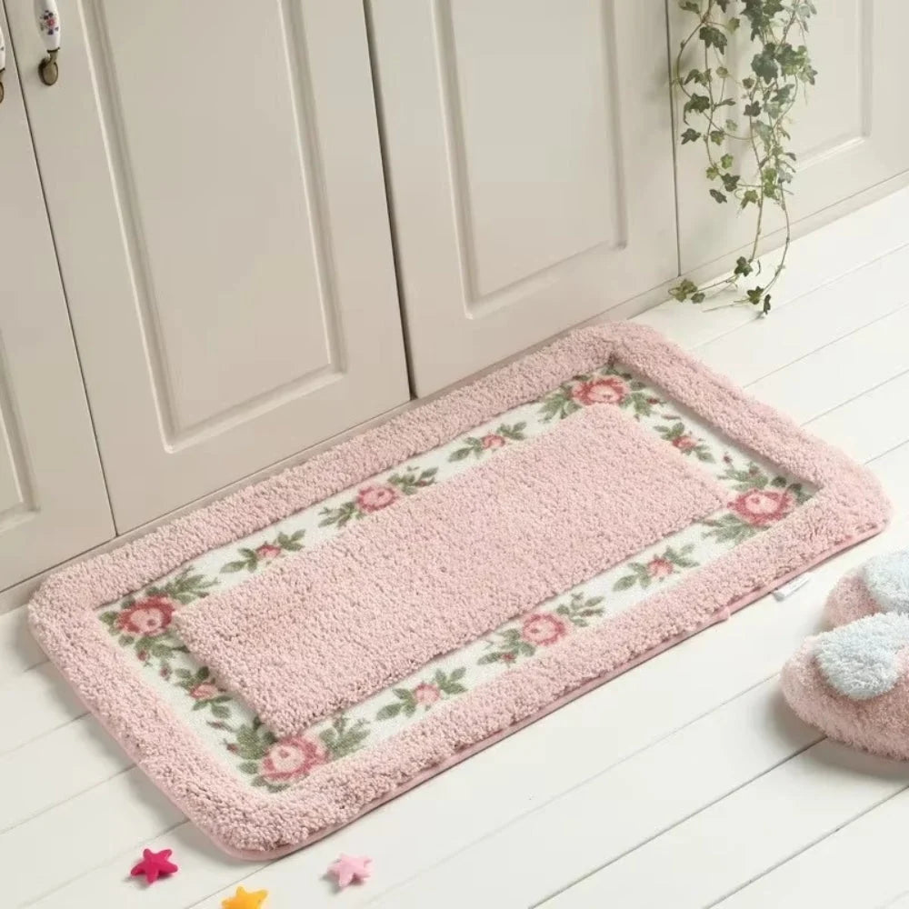 Bath Mat Absorbent Quick-Dry Microfiber Non-Slip