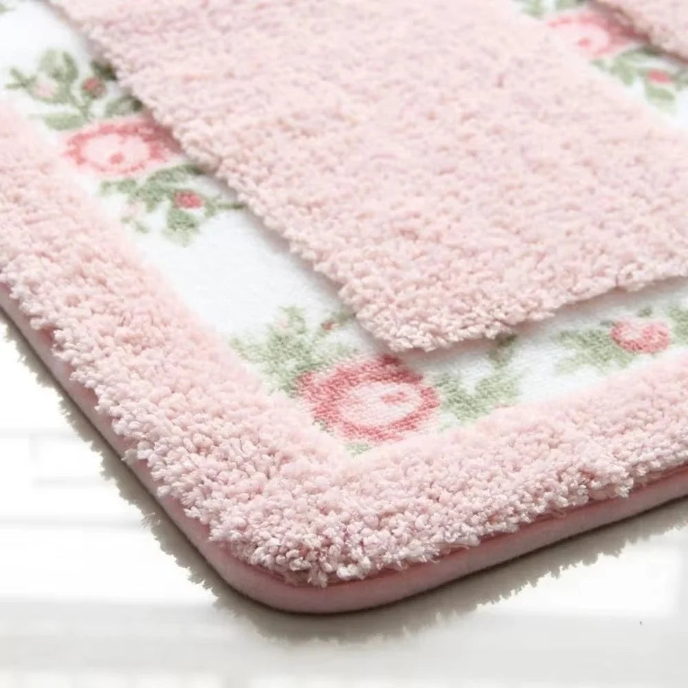 Bath Mat Absorbent Quick-Dry Microfiber Non-Slip