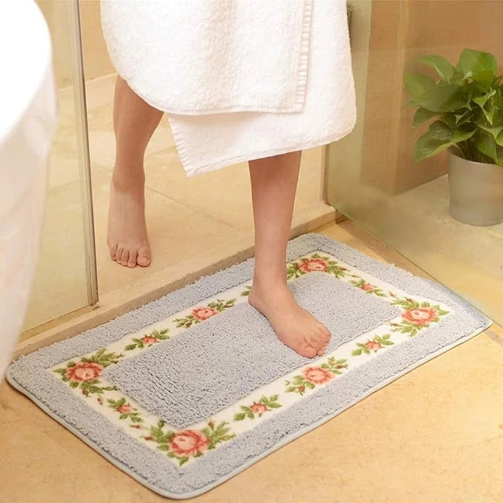 Bath Mat Absorbent Quick-Dry Microfiber Non-Slip