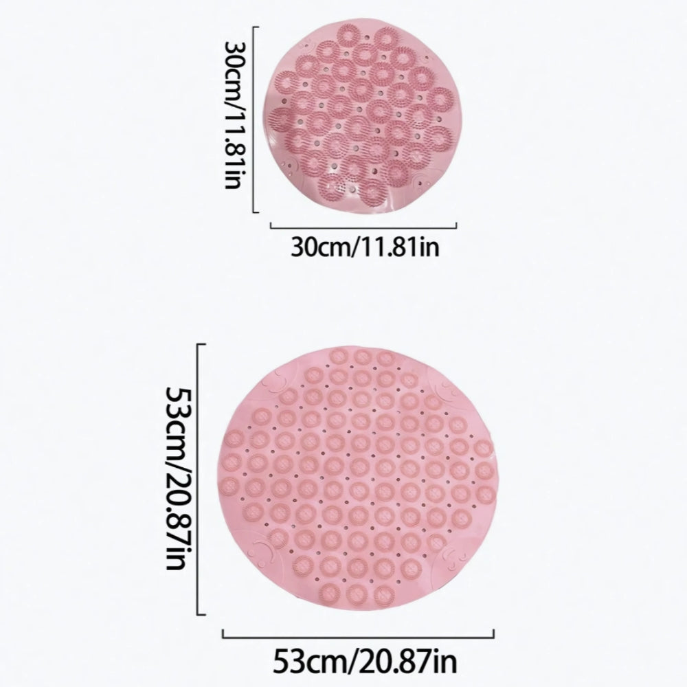 Bath Mat Antimicrobial PVC Non-Slip Suction Cups