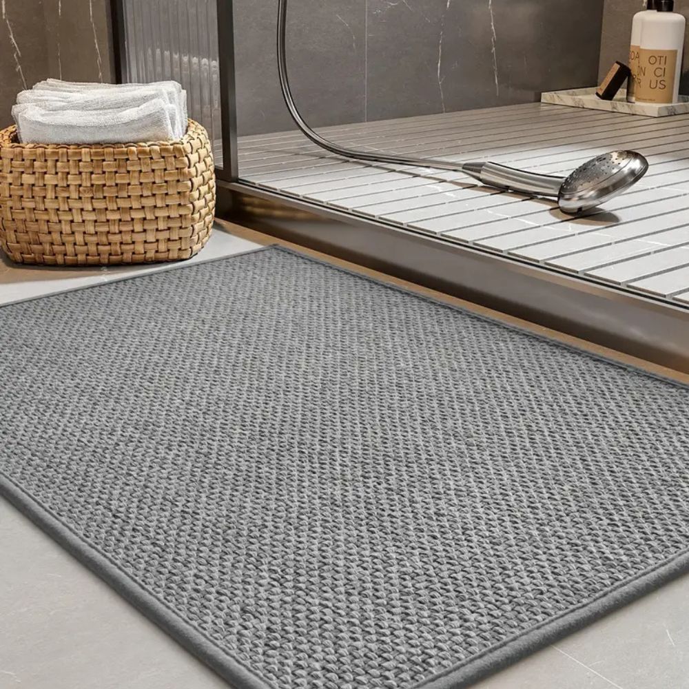 Bath Mat Braided Plush Non-Slip Fast Drying