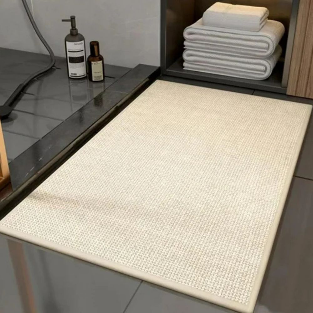 Bath Mat Braided Plush Non-Slip Fast Drying