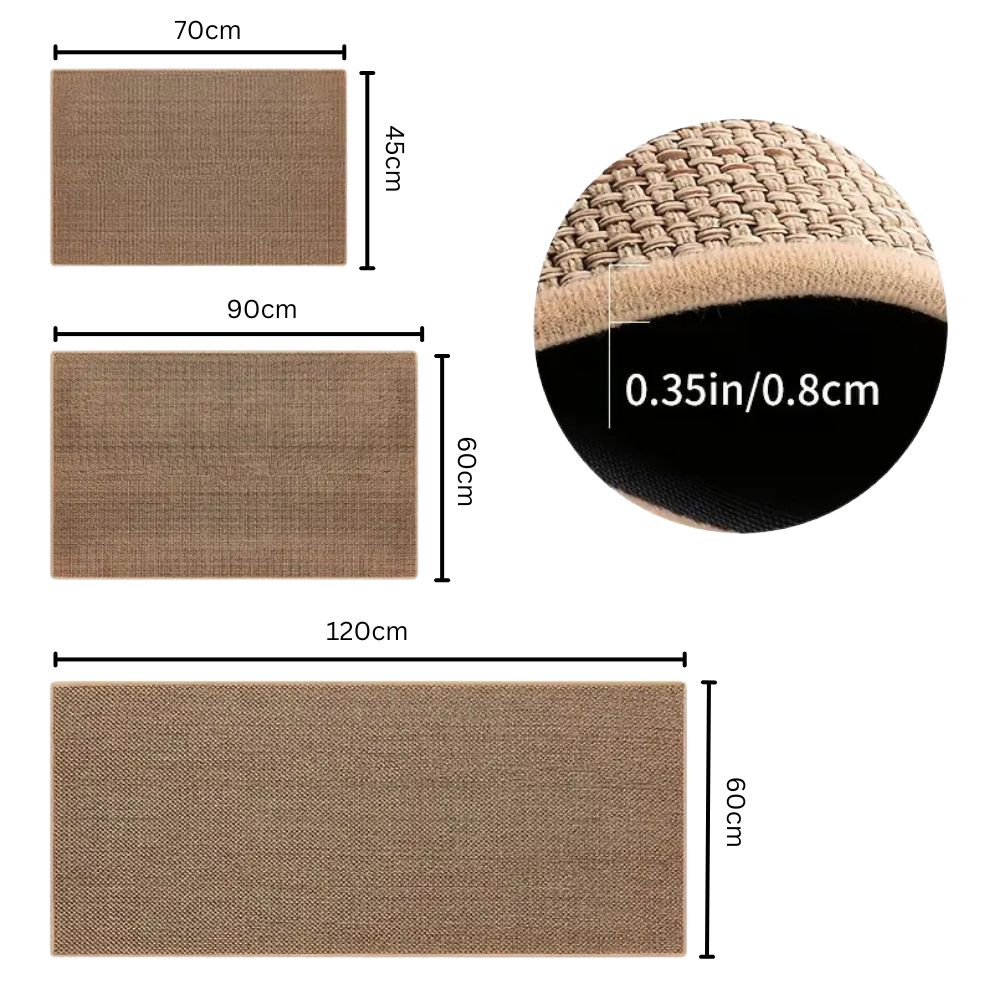 Bath Mat Braided Plush Non-Slip Fast Drying