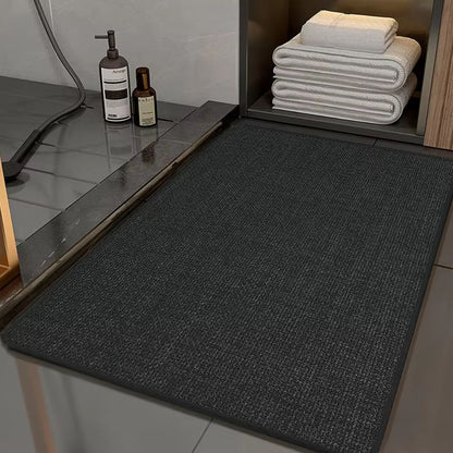 Bath Mat Braided Plush Non-Slip Fast Drying