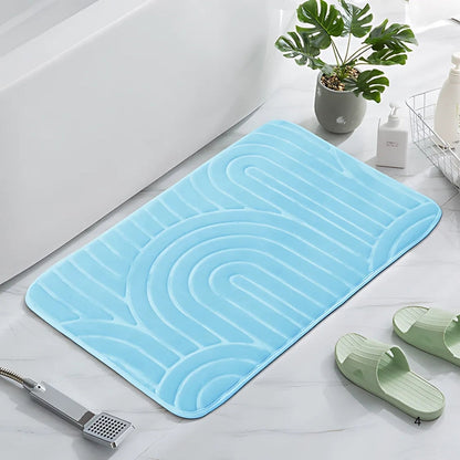 Bath Mat Cashmere-Feel Non-Slip Machine Washable