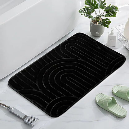 Bath Mat Cashmere-Feel Non-Slip Machine Washable