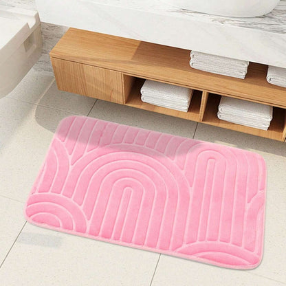 Bath Mat Cashmere-Feel Non-Slip Machine Washable