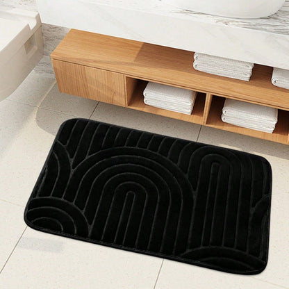 Bath Mat Cashmere-Feel Non-Slip Machine Washable