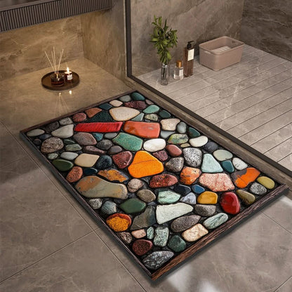 Bath Mat Diatomaceous Earth Quick-Drying Non-Slip Base