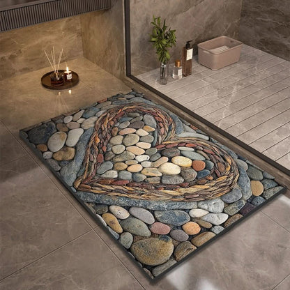 Bath Mat Diatomaceous Earth Quick-Drying Non-Slip Base
