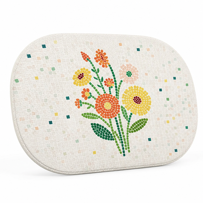 Bath Mat Floral Non-Slip Machine Washable