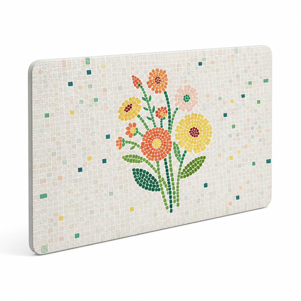 Bath Mat Floral Non-Slip Machine Washable