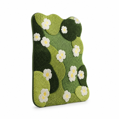 Bath Mat Floral Plush Microfiber Non-Slip