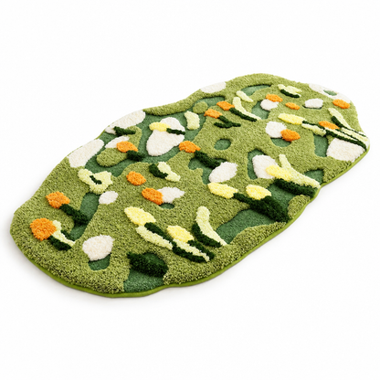 Bath Mat Floral Plush Microfiber Non-Slip