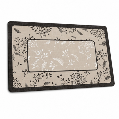 Bath Mat Marble Pattern Plush Non-Slip & Machine Washable