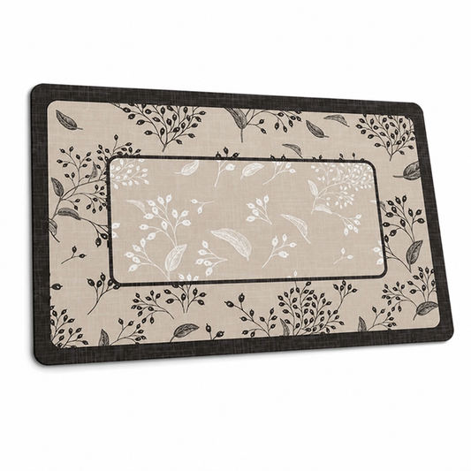 Bath Mat Marble Pattern Plush Non-Slip & Machine Washable