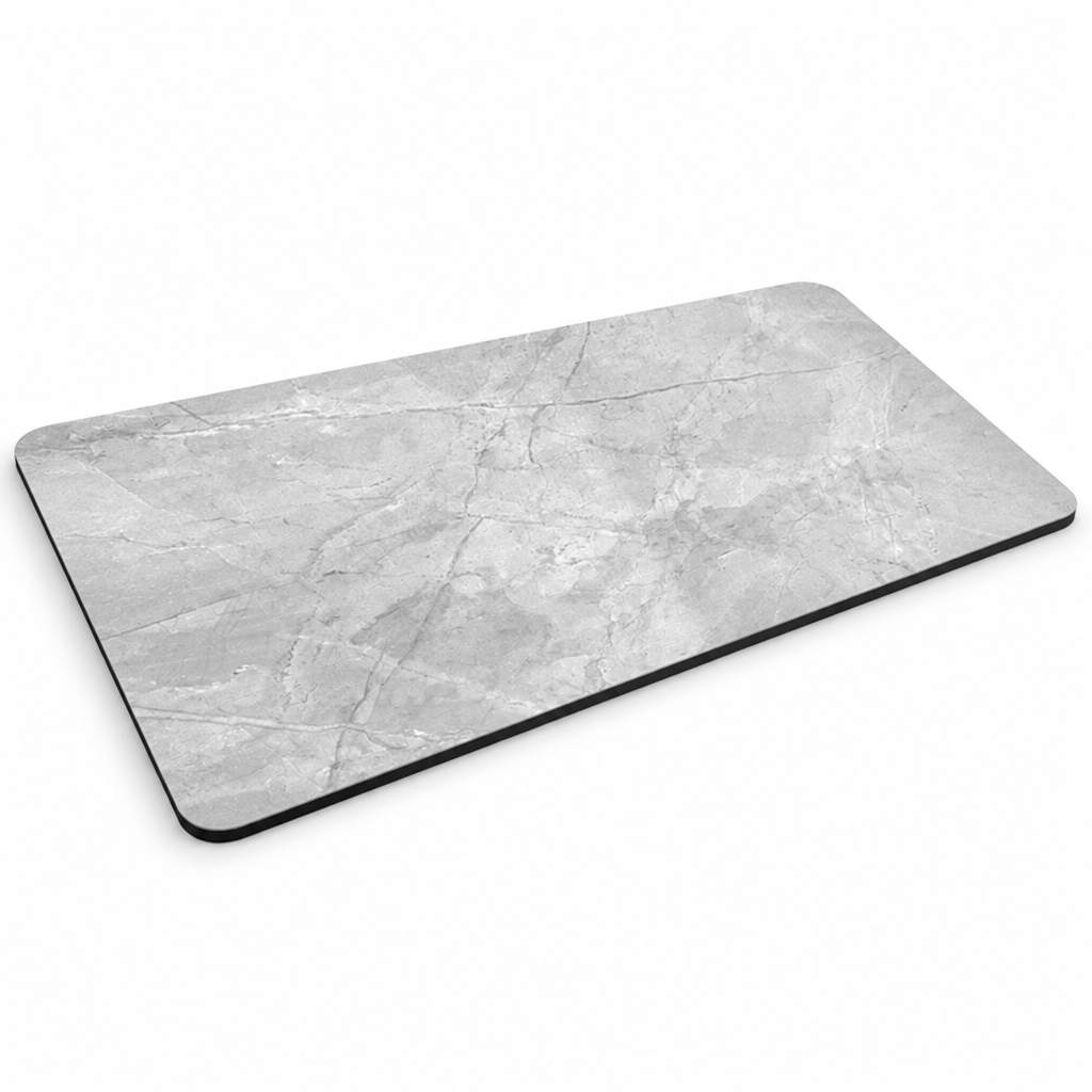 Bath Mat Marble Pattern Plush Non-Slip & Machine Washable
