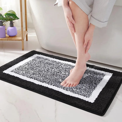 Bath Mat Microfiber Anti-Slip Backing Machine Washable