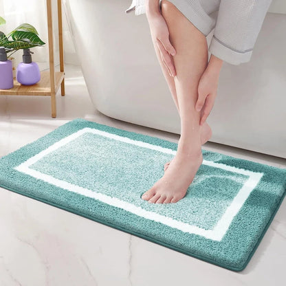Bath Mat Microfiber Anti-Slip Backing Machine Washable