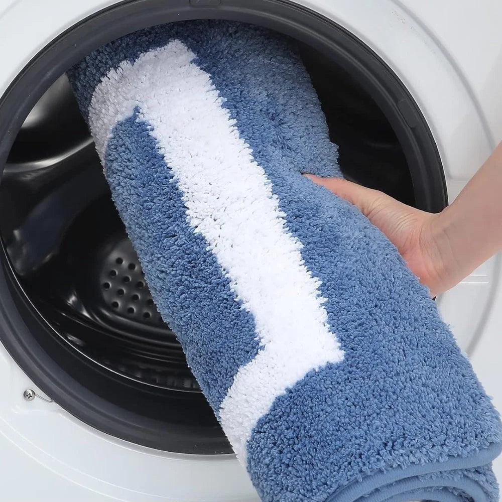 Bath Mat Microfiber Anti-Slip Backing Machine Washable