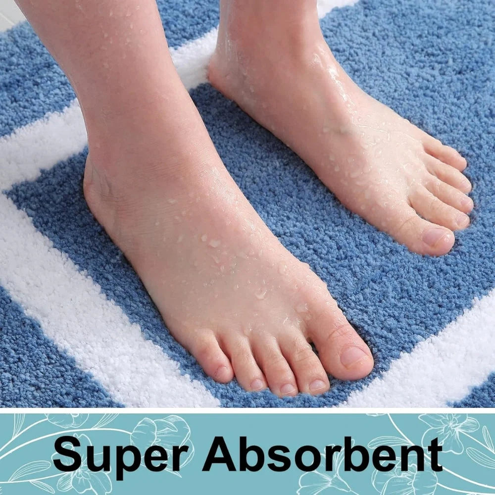 Bath Mat Microfiber Anti-Slip Backing Machine Washable