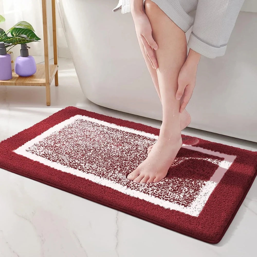 Bath Mat Microfiber Anti-Slip Backing Machine Washable