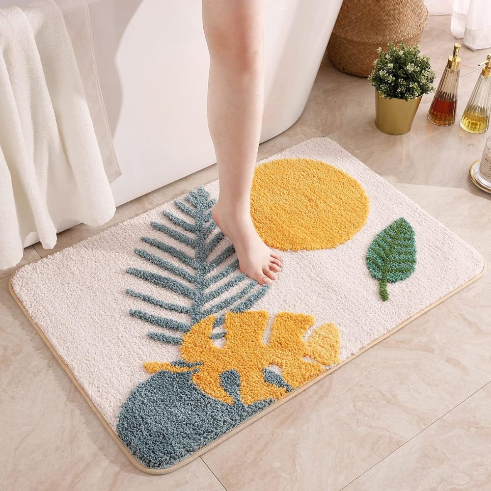 Bath Mat Microfiber Non-Slip Machine Washable
