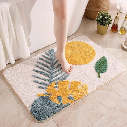 Bath Mat Microfiber Non-Slip Machine Washable